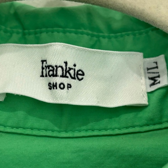 The Frankie Shop -Melody Oversized Organic Cotton-poplin Shirt in Green - Picture 11 of 11